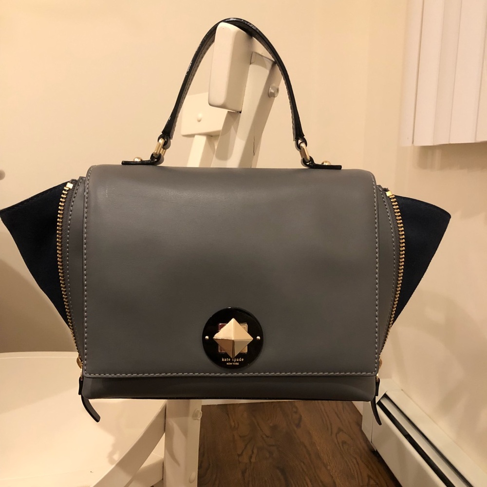 Kate Spade Varick Street Suede Small Abbie Satchel